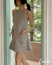 Load image into Gallery viewer, Beige-One-Pieces-with-Stripe-Design-model-shots-3