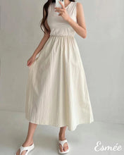 將圖片載入圖庫檢視器 Beige-Korean-Nylon-One-Piece-with-Sleeveless-Design-model-shots-1