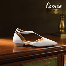 將圖片載入圖庫檢視器 Beige-Leather-Flat-T-Straps-product-shots