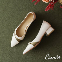 將圖片載入圖庫檢視器 Beige-Leather-High-Heels-with-Special-Cut-Out-Design-product-shots