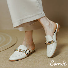 Load image into Gallery viewer, Leather Mules with Special Design