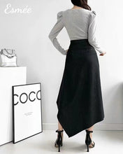 將圖片載入圖庫檢視器 Black-Cotton-Bias-Cut-Long-Dress-model-shots-1