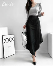 將圖片載入圖庫檢視器 Black-Cotton-Bias-Cut-Long-Dress-model-shots