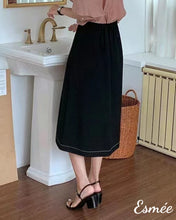 將圖片載入圖庫檢視器 Black-Cotton-Long-Dress-with-Four-Button-Design-model-shots-1