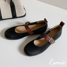 將圖片載入圖庫檢視器 Black-Extra-Soft-Leather-Mary-Janes-with-Dual-Color-Straps-product-shots