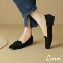 Load image into Gallery viewer, Black-Extra-Soft-Suede-Loafers-model-shots