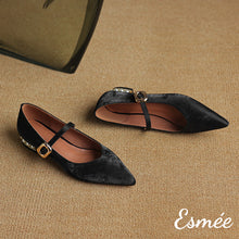 將圖片載入圖庫檢視器 Black-Frabrics-Maryjanes-with-Pearl-Heels-product-shots