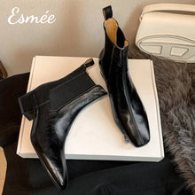 將圖片載入圖庫檢視器 Black-Leather-Chelsea-Boots-with-4-cm-Block-Heels-product-shots