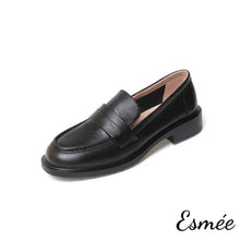 Load image into Gallery viewer, Black-Leather-Loafers-product-shots-white-background