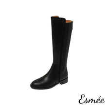 將圖片載入圖庫檢視器 Black-Leather-Long-Chelsea-Boots-product-shots-white-background