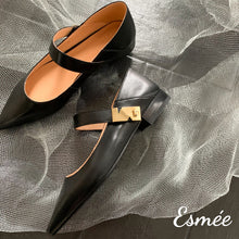 將圖片載入圖庫檢視器 Black-Leather-Maryjane-with-N-Metal-Buckle-product-shots