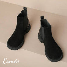 將圖片載入圖庫檢視器 Black-Suede-Chelsea-boots-with-Alligator-Pattern-Design-product-shots