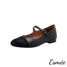 將圖片載入圖庫檢視器 Black-Suede-Maryjanes-with-Horsehair-Toe-Cap-product-shots-white-background