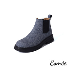 將圖片載入圖庫檢視器 Blue-Leather-Ankle-Chelsea-Boots-product-shots-white-background