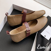 將圖片載入圖庫檢視器 Brown-Extra-Soft-Leather-Mary-Janes-with-Dual-Color-Straps-product-shots1_1