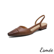 Load image into Gallery viewer, 【Size 35 Special Offer】Leather Flat D'Orsay Slingback