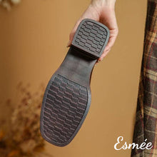 Load image into Gallery viewer, Brown-Leather-High-Heel-Sock-Boots-product-shots-detail