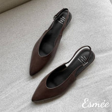將圖片載入圖庫檢視器 Brown-Leather-Slingback-with-pointed-Toe-Design-product-shots