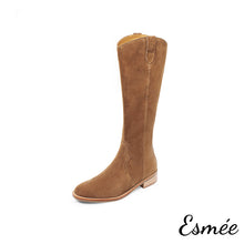 Load image into Gallery viewer, Brown-Suede-Long-Boots-product-shots-white-background