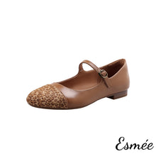將圖片載入圖庫檢視器 Brown-Suede-Maryjanes-with-Horsehair-Toe-Cap-product-shots-white-background