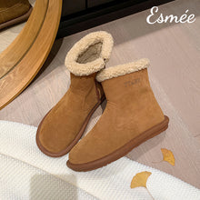 將圖片載入圖庫檢視器 Chestnut-Suede-Ankle-Boots-with-Sheephair-Inner-Lining-product-shots