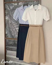 Load image into Gallery viewer, Cotton-Dual-Color-One-Piece-with-Shirt-and-Belt-Design-product-shots