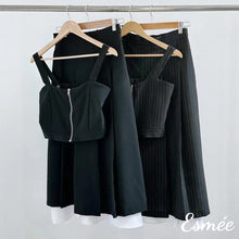 Load image into Gallery viewer, Crop-Top-and-Layered-Dress-product-shots