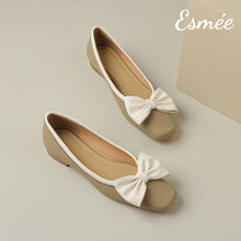 將圖片載入圖庫檢視器 Darkish-Green-Dual-Flats-with-Bow-Knot-Design-product-shots