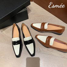 Load image into Gallery viewer, Dual-Color-Leather-Loafers-product-shots