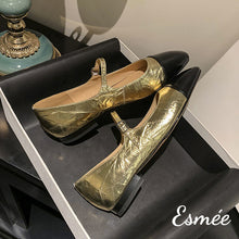 將圖片載入圖庫檢視器 Gold-Shiny-Leather-Maryjane-product-shots