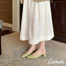 將圖片載入圖庫檢視器 Green-Leather-High_Heel-Slingback-model-shots