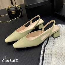 將圖片載入圖庫檢視器 Green-Leather-High_Heel-Slingback-product-shots