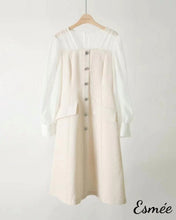 將圖片載入圖庫檢視器 Ivory-Cotton-One-Piece-with-Tulle-Sleeves-product-shots