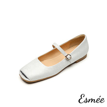 將圖片載入圖庫檢視器 Ivory-Extra-Soft-Leather-Maryjanes-with-Squared-Toe-Design-product-shots-white-background
