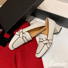 將圖片載入圖庫檢視器 Ivory-Leather-High-Heel-Loafers-with-Artful-Knots-product-shots