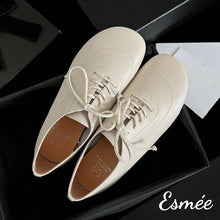 將圖片載入圖庫檢視器 Ivory-Leather-Oxford-Shoes-with-2.5-cm-Invisible-Increased-Height-product-shots