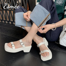 將圖片載入圖庫檢視器 Ivory-Leather-PlatformSandals-model-shots