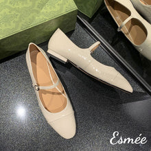 將圖片載入圖庫檢視器 Ivory-Shiny-Leather-Maryjane-product-shots