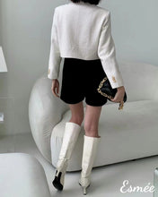 將圖片載入圖庫檢視器 Ivory-Tweed-Fabrics-Jackets-with-Golden-Coin-Design-model-shots-3