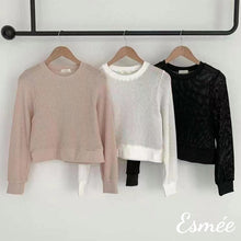 將圖片載入圖庫檢視器 Korean Cotton Knit Sweater