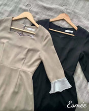 將圖片載入圖庫檢視器 Korean-Cotton-One-Piece-with-Chiffon-Layering-Detail-product-shots