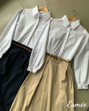 將圖片載入圖庫檢視器 Korean-Cotton-Shirt-Dress-with-Belt-Design-product-shots