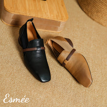 將圖片載入圖庫檢視器 Leather-Loafers-with-Strap-and-Ribbon-Design-product-shots