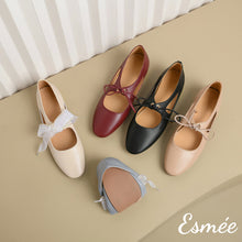 Load image into Gallery viewer, Leather-Maryjanes-with-Bow-Knot-Design-product-shots