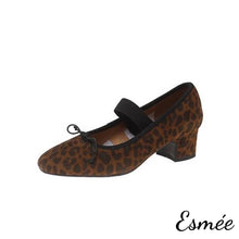 將圖片載入圖庫檢視器 Leopard-Leather-High-Heel-Maryjane-with-Bow-Knot-Design-product-shots-white-background