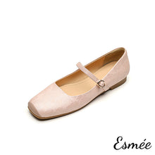 將圖片載入圖庫檢視器 Pink-Extra-Soft-Leather-Maryjanes-with-Squared-Toe-Design-product-shots-white-background