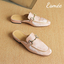 將圖片載入圖庫檢視器 Pink-Leather-Mules-with-Horsebit-Design-product-shots