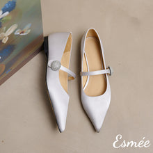 將圖片載入圖庫檢視器 Silver-Silk-Mary-Janes-with-Diamond-Button-product-shots