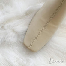 Load image into Gallery viewer, Beige-leather-boots-with-block-heels-product-shots-detail
