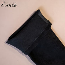 Load image into Gallery viewer, Black-long-boots-with-block-heels-product-shots-detail